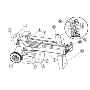 Łuparka elektryczna hydrauliczna do drewna Hecht 6500 5T 2200 W - obrazek 11