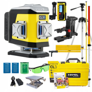 Laser krzyżowy Nivel System CL3B Bluetooth+ statyw+ tyczka+ łata+ czujnik digital CLS300
