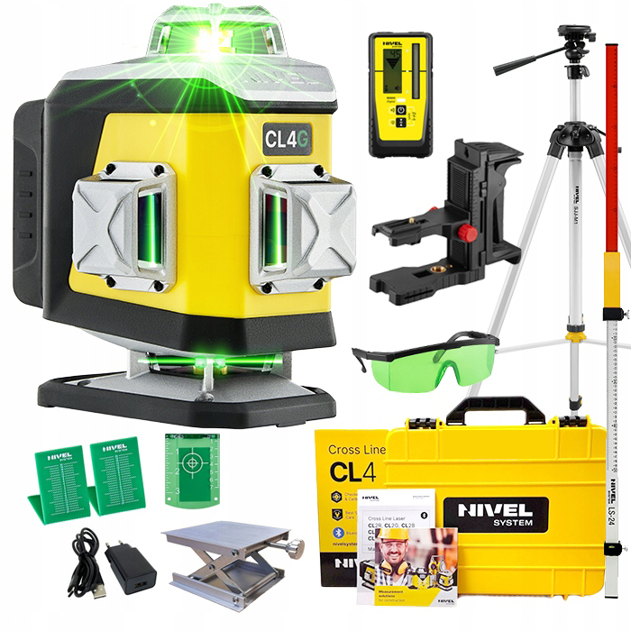 Laser krzyżowy CL4-G zestaw Nivel System