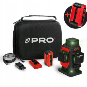 Laser krzyżowy zielony PRO AQ4DG Zestaw+ dodatkowa bateria gratis!