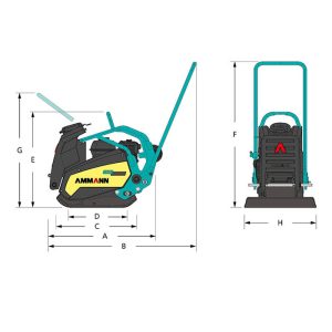 Zagęszczarka jednokierunkowa 80kg Ammann APF 15/40 Honda GX120 - obrazek 12