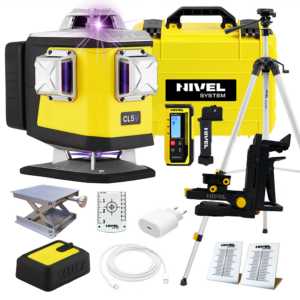 Laser krzyżowy Nivel System CL5V fioletowy Bluetooth+ statyw+ czujnik CLS300