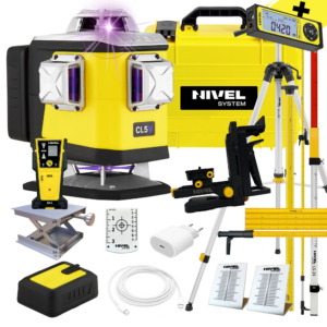 Laser krzyżowy Nivel System CL5V fioletowy Bluetooth+ statyw+ łata+ tyczka+ czujnik CLS-5+dalmierz hdm gratis!