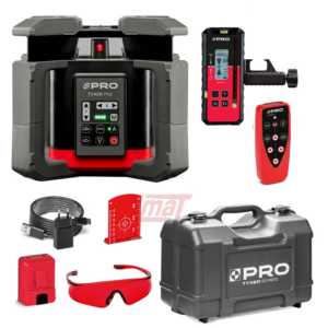 Niwelator laserowy rotacyjny czerwony TYXER R2 DIGITAL Detektor PRO-L1323