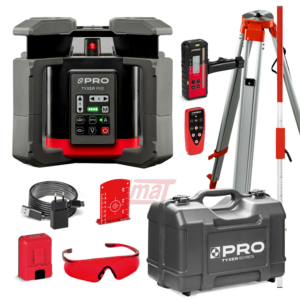 Niwelator laserowy rotacyjny czerwony TYXER R2 DIGITAL Detektor PRO-L1323+ statyw+ łata
