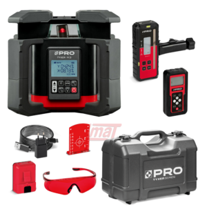 Niwelator laserowy rotacyjny czerwony TYXER R3 DIGITAL Detektor PRO-L1325