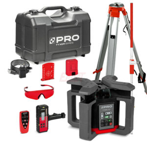 Niwelator laserowy rotacyjny czerwony TYXER R2 DIGITAL Detektor PRO-L1323+ statyw+ łata