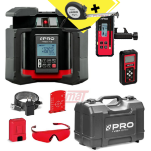 Niwelator laserowy rotacyjny czerwony TYXER R3 DIGITAL Detektor PRO-L1325+miara 5m gratis!