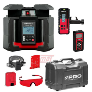 Niwelator laserowy rotacyjny czerwony TYXER R3 DIGITAL Detektor PRO-L1325