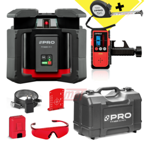 Niwelator laserowy rotacyjny czerwony TYXER R1 Detektor PRO-L1321+miara 5m