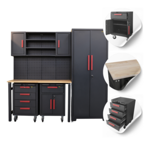 Zestaw mebli warsztatowych, szafka narzędziowa, regał Viber-System SZ101