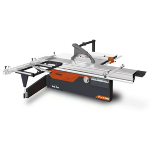 Pilarka, piła formatowa, formatówka z podcinakiem REMA FX400 Pro-Cut EL z przymiarem kątowym, elektrycznym unoszeniem/pochylaniem tarczy głównej