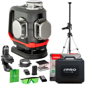 Laser wieloliniowy TYXER 4DG Zestaw PLUS zielony+ tyczka