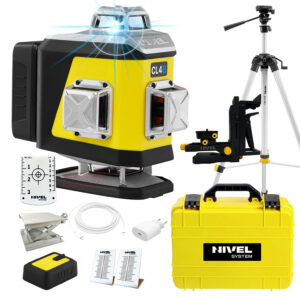 Laser krzyżowy niebieski Nivel System CL4B LCD+ statyw SJJ-M1 EX