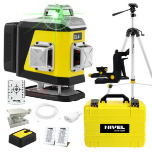 Laser krzyżowy zielony Nivel System CL4G LCD+ statyw SJJ-M1 EX