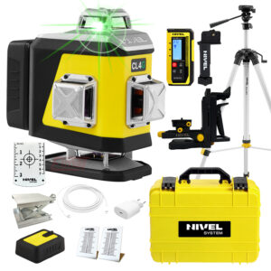 Laser krzyżowy zielony Nivel System CL4G LCD+ statyw SJJ-M1 EX+ czujnik digital CLS300