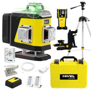 Laser krzyżowy zielony Nivel System CL4G LCD+ statyw SJJ-M1 EX+ czujnik CLS-5