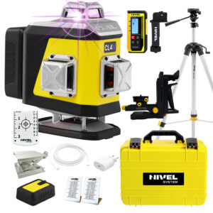 Laser krzyżowy fioletowy Nivel System CL4V LCD+ statyw+ czujnik CLS300