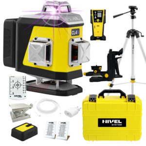 Laser krzyżowy fioletowy Nivel System CL4V LCD+ statyw+ czujnik CLS5